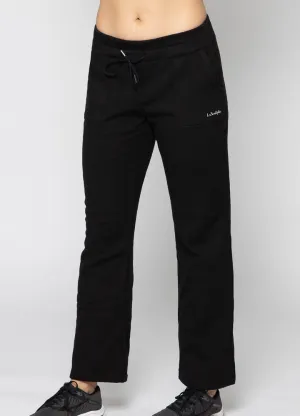 Track Pants for Women Wide Leg - Black
