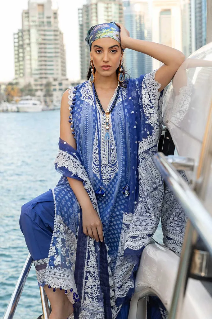 Traditional Blue Chikankari Suit for Pakistani Eid Dress