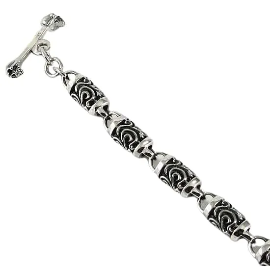Tribal Roller 925 Sterling Silver Bracelet