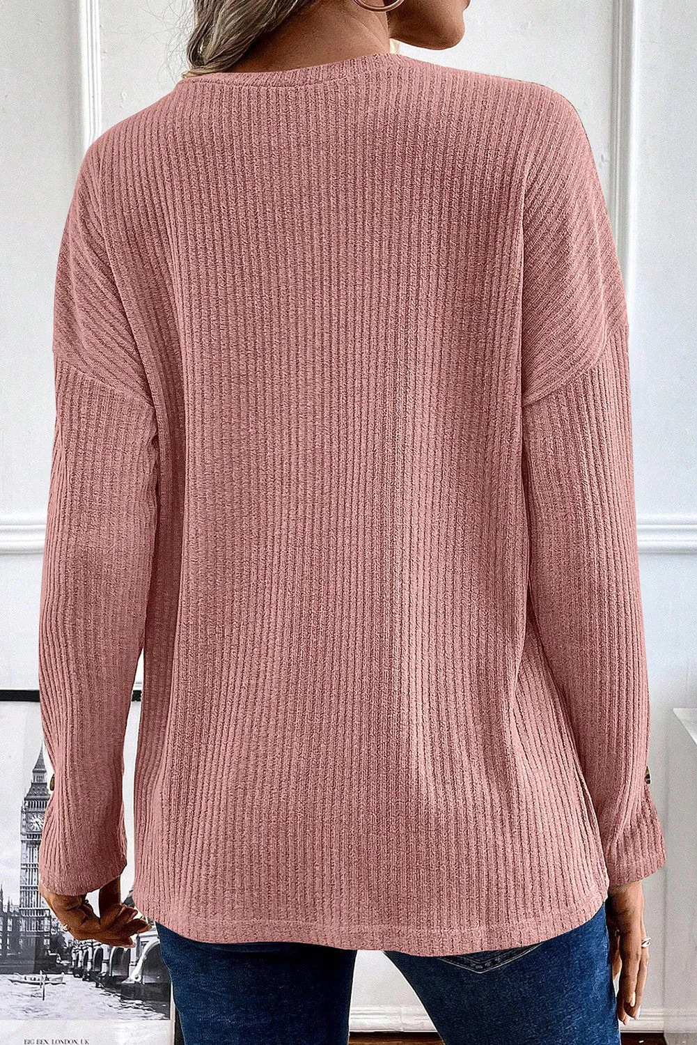 Tyson Rib Textured Henley Top