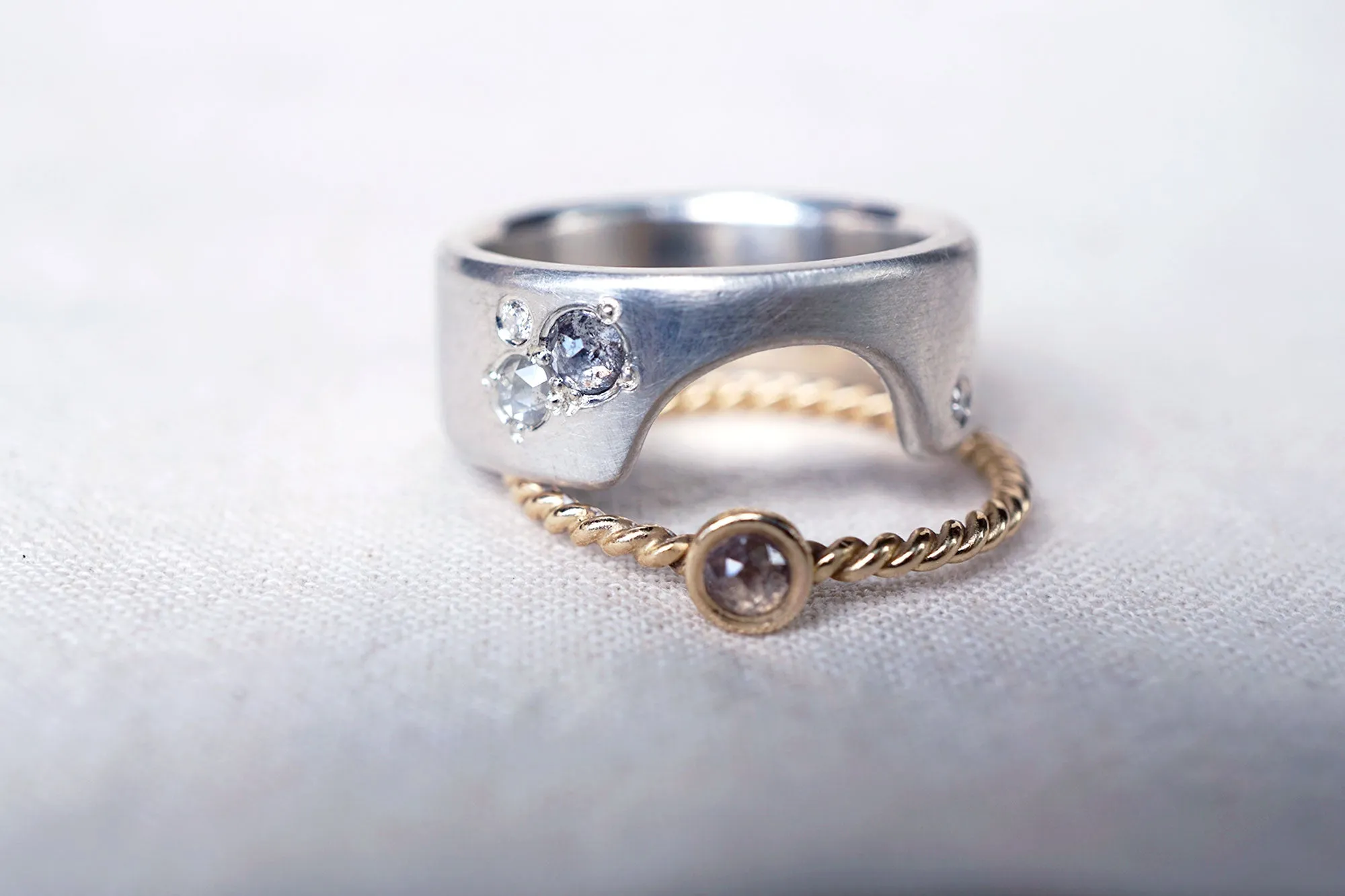 U-bend Diamond Ring