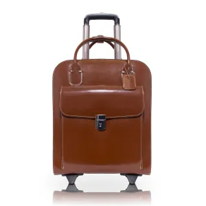 UPTOWN | 15” Leather Vertical Wheeled Laptop Briefcase