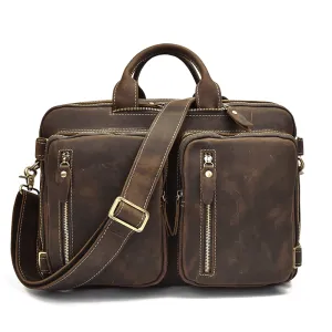 VacationGrabs Genuine Leather Backpack Briefcase