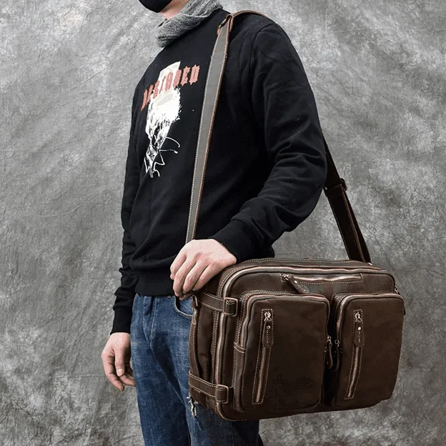 VacationGrabs Genuine Leather Backpack Briefcase