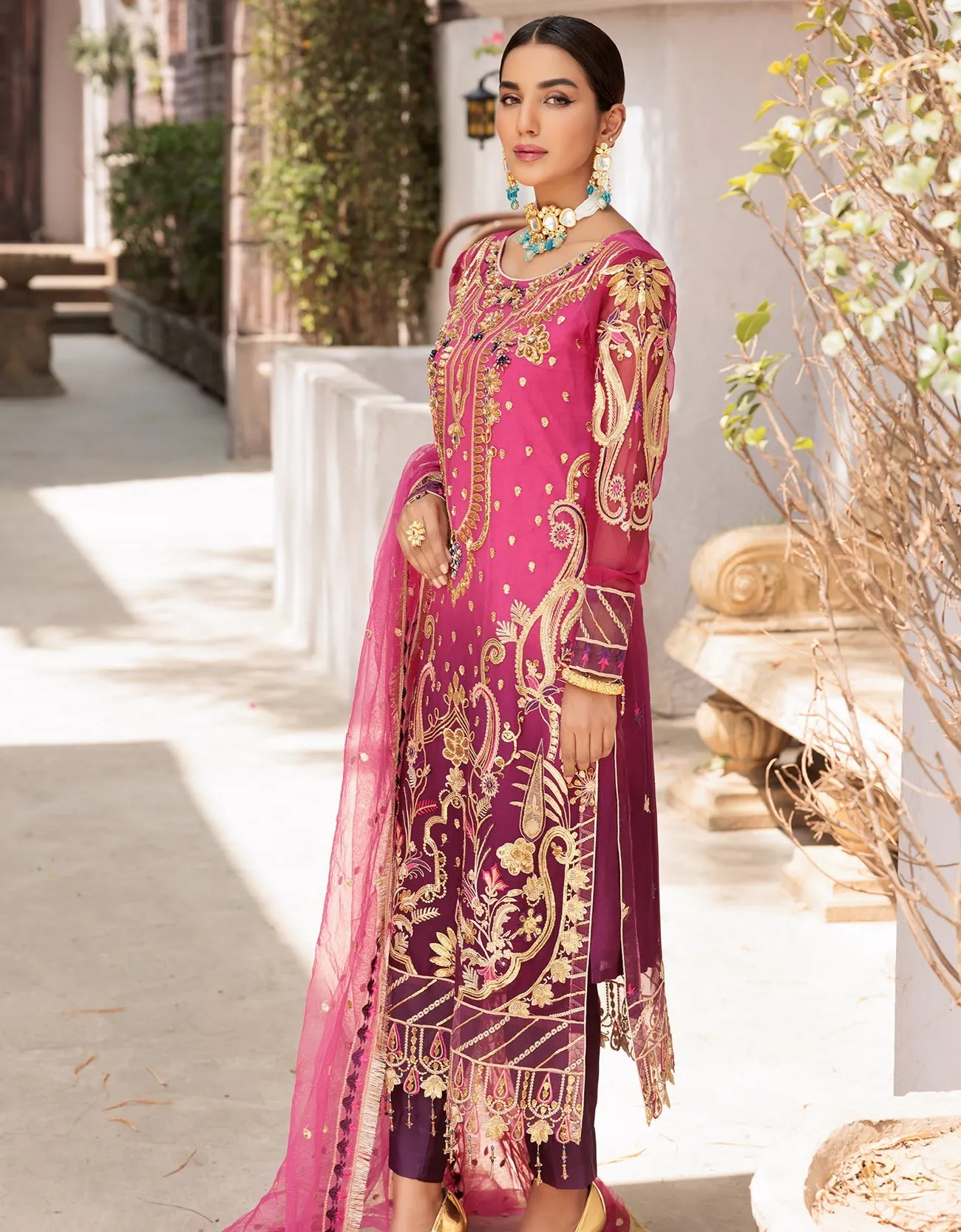 VE 01 |  - Emaan Adeel Value Edition 2022 Vol-01 | Unstitched Embroidered Chiffon Suits