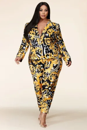 Venesse Blazer Pants Set Plus