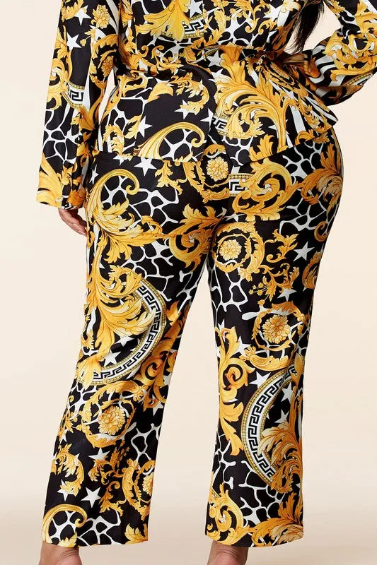 Venesse Blazer Pants Set Plus