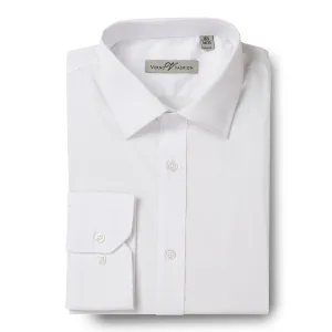 VERNO White Slim Fit Long Sleeve Stretch Dress Shirt TCS01-SL
