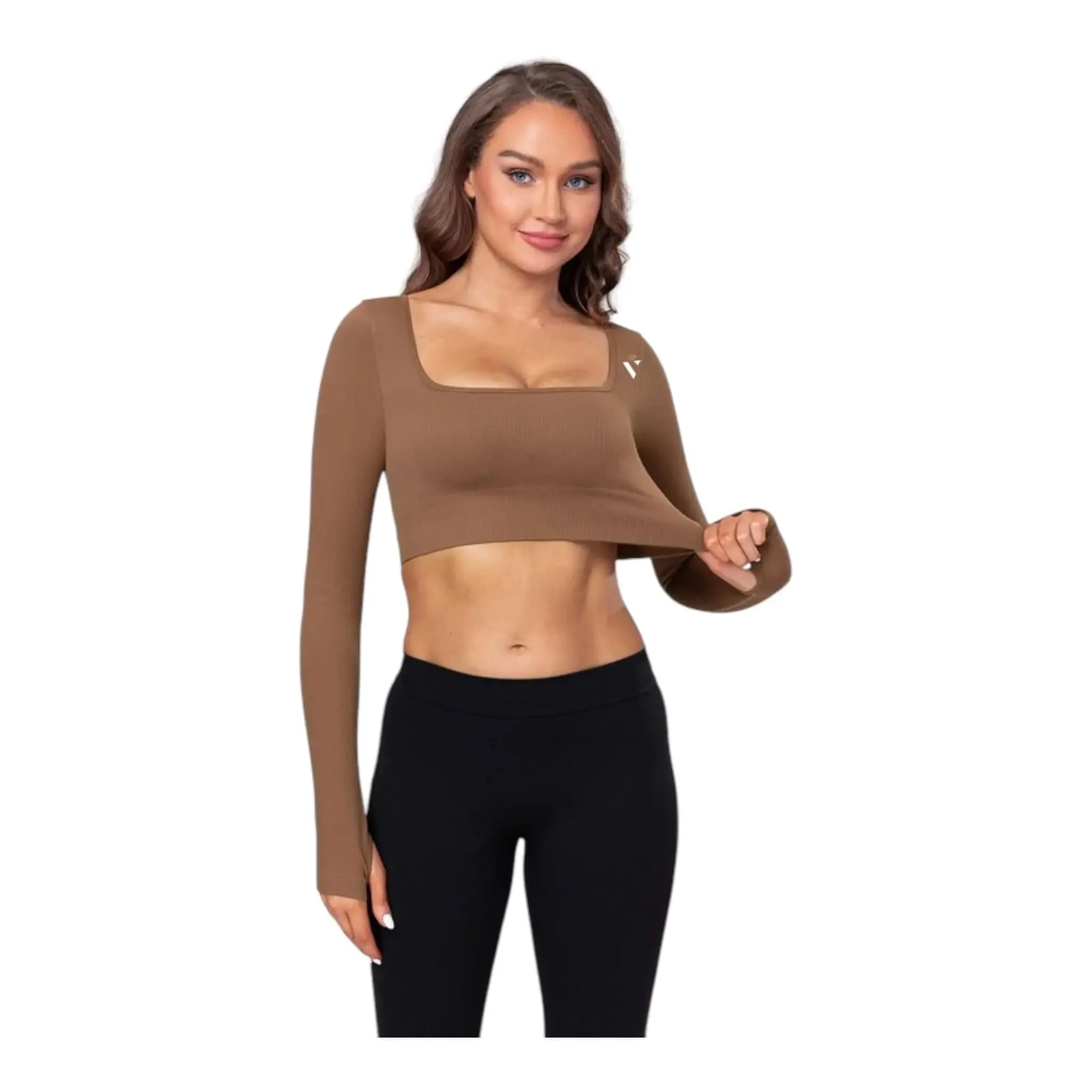 Vette Crop Top - Brown