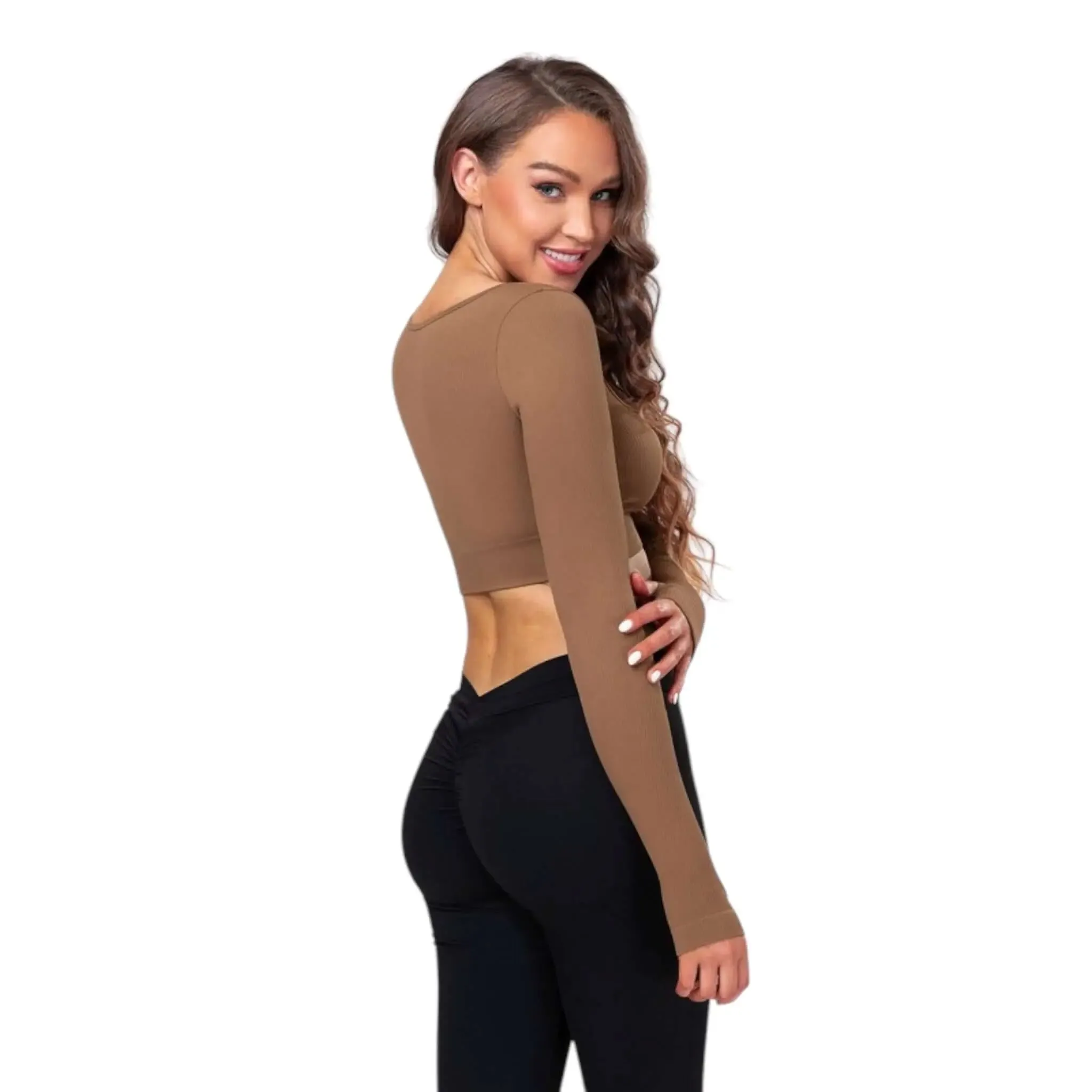Vette Crop Top - Brown