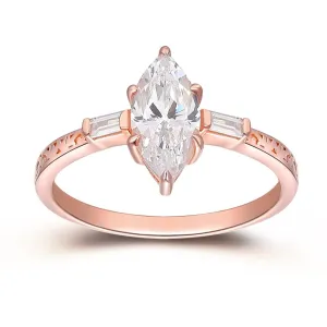Vintage Prong Set Marquise Cut Moissanite Bridal Ring Classic Engagement Ring For Her