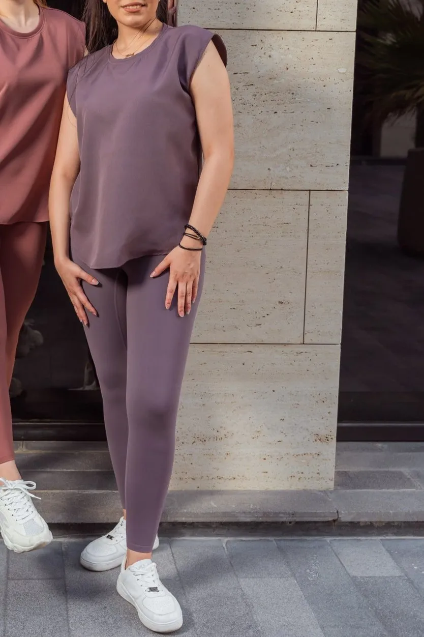 Viola Purple Buttery Soft Everyday Leggings 25" - Yoga, Workout, Lounge