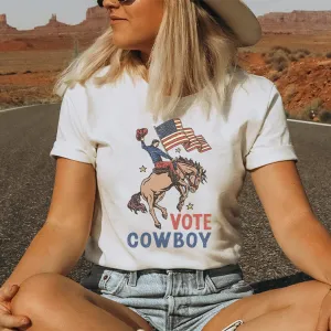 Vote Cowboy Election Graphic T-Shirt - WE408