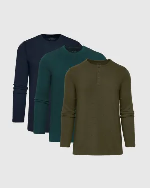 Waffle Variety Long Sleeve 3-Pack