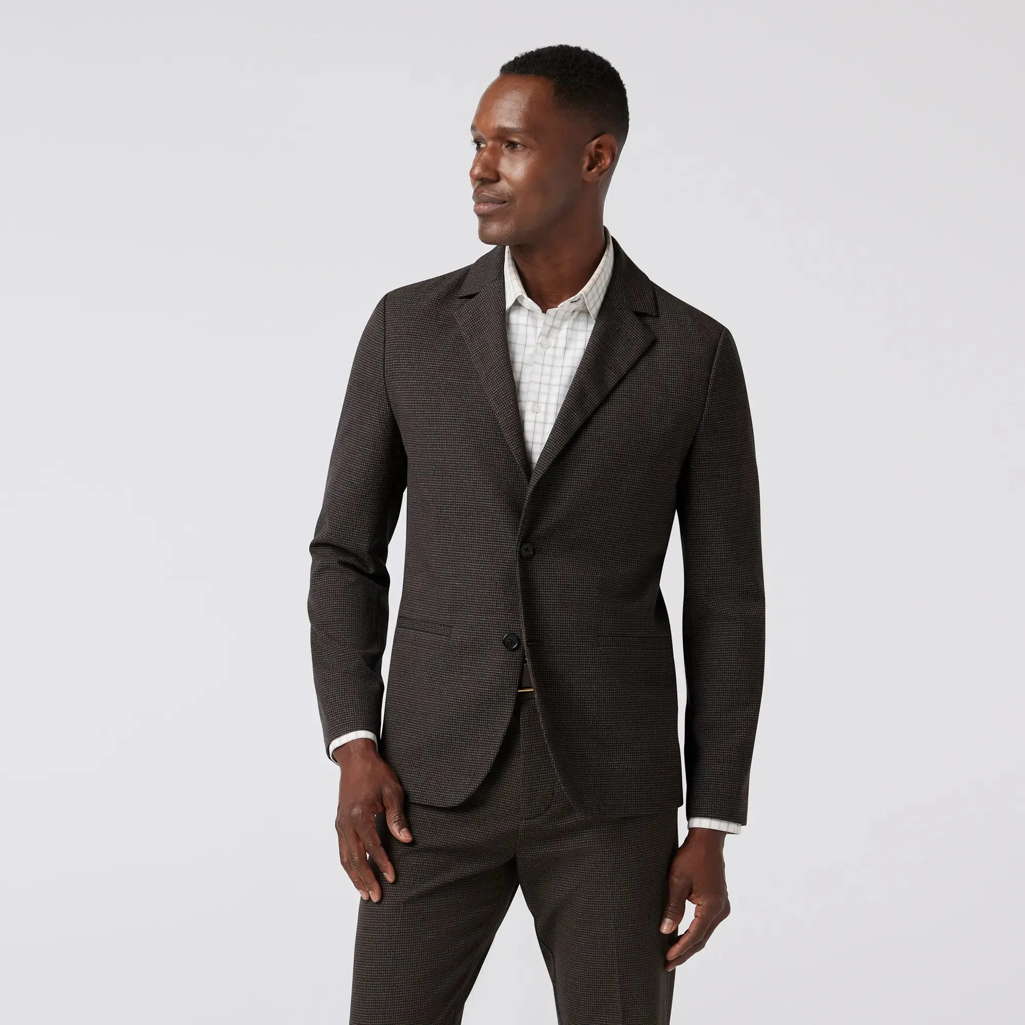 Watson Suit Jacket - Chocolate Gun Check
