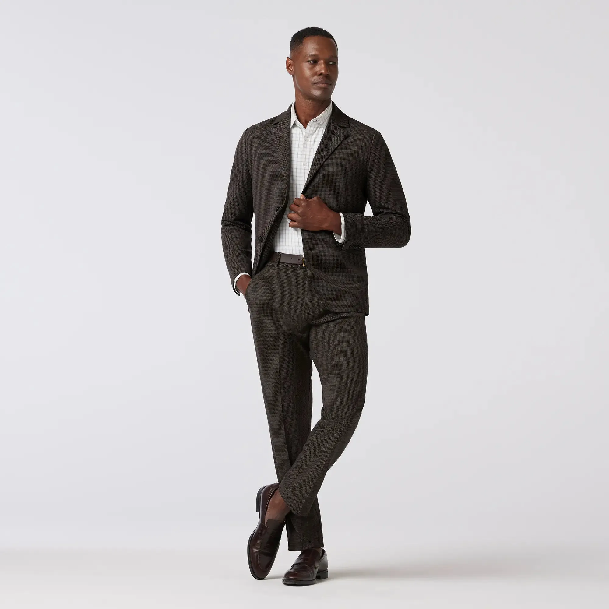Watson Suit Jacket - Chocolate Gun Check