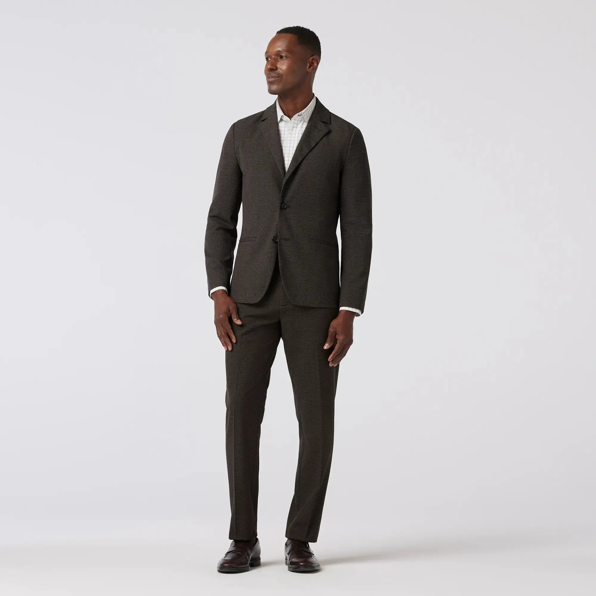 Watson Suit Jacket - Chocolate Gun Check