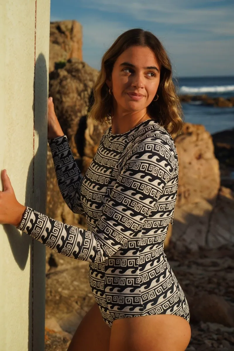 Wave- Zip back Surf Suit