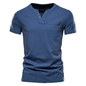 West Louis™ Summer Cotton V-neck T Shirt