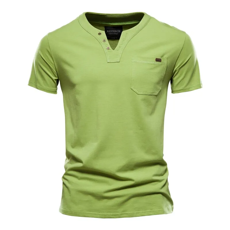 West Louis™ Summer Cotton V-neck T Shirt