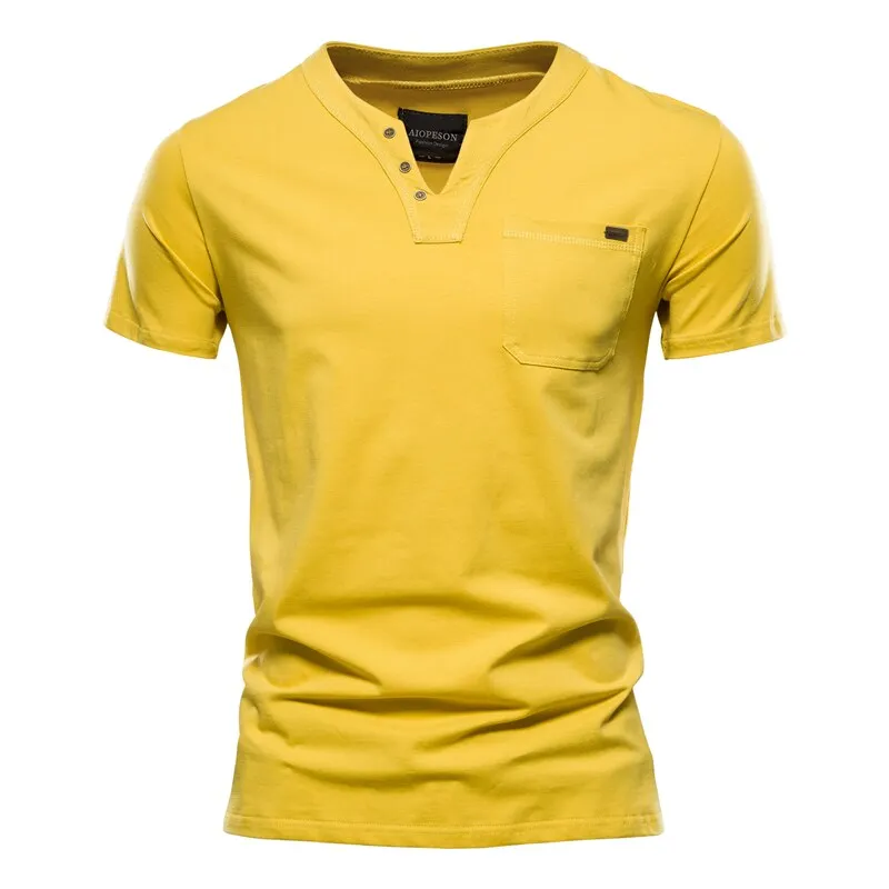 West Louis™ Summer Cotton V-neck T Shirt