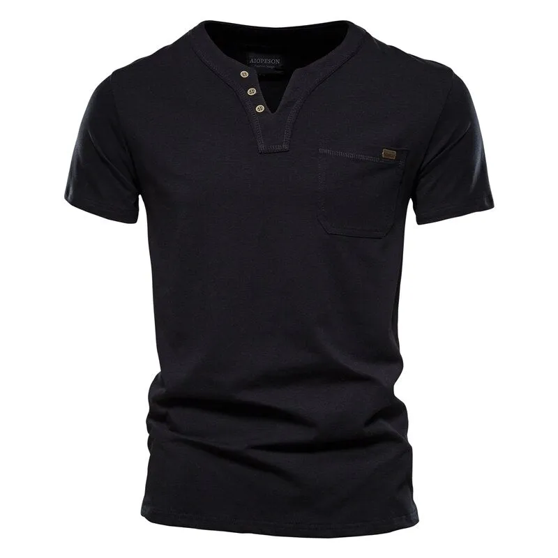 West Louis™ Summer Cotton V-neck T Shirt