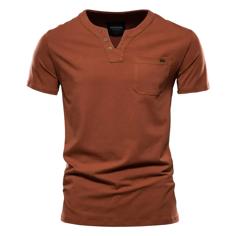 West Louis™ Summer Cotton V-neck T Shirt