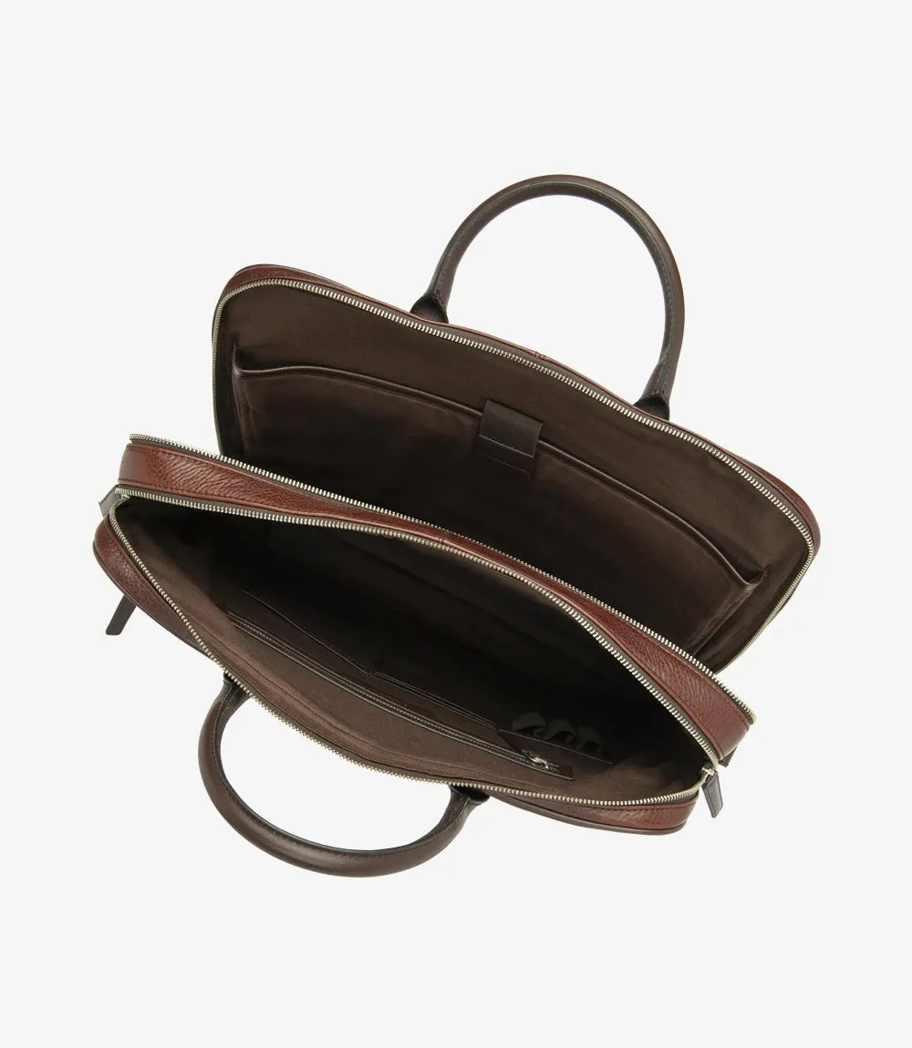 Westminster Briefcase Dark Brown Grain
