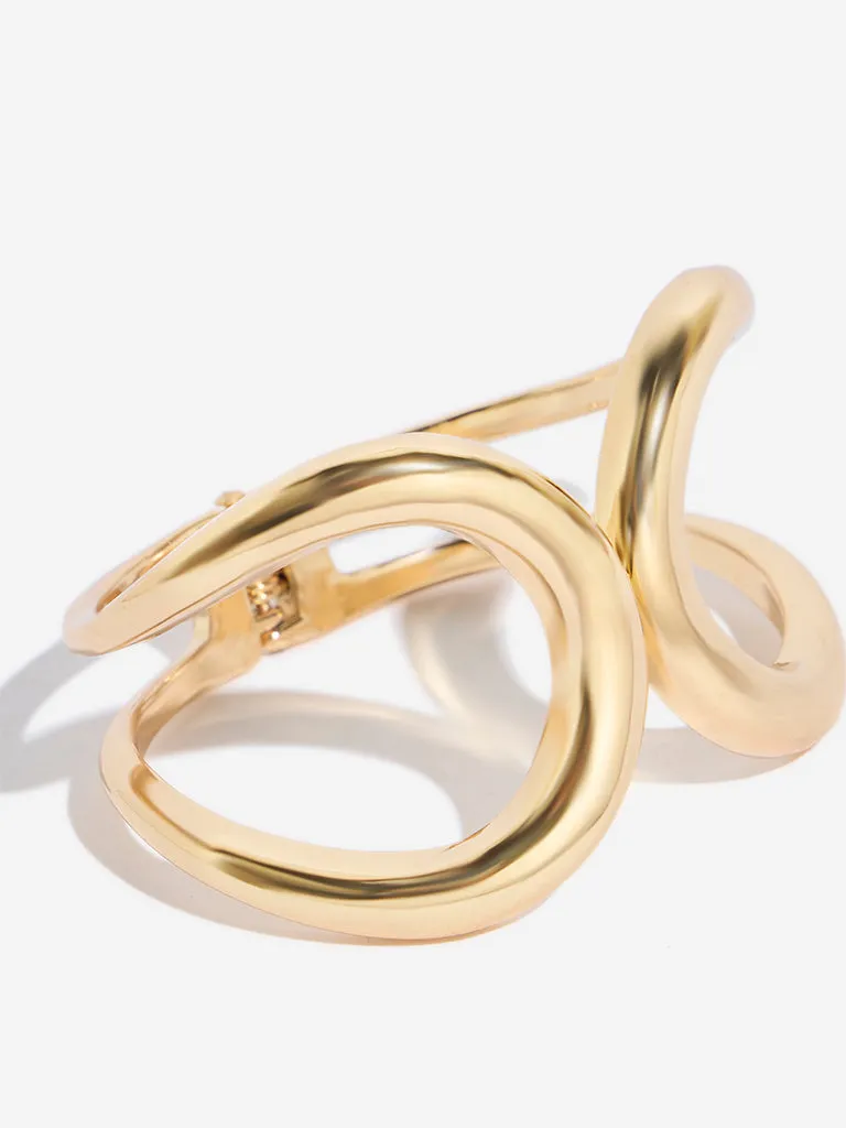 Westside Accessories Gold Hollow Cuff Bracelet