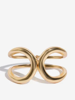 Westside Accessories Gold Hollow Cuff Bracelet