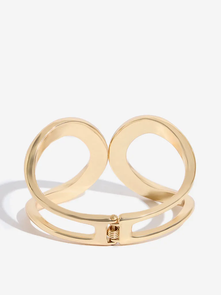 Westside Accessories Gold Hollow Cuff Bracelet