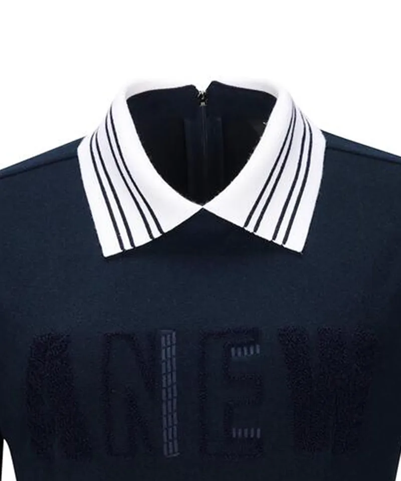 Women's Boucle Embo Logo L/TS - Dark Navy