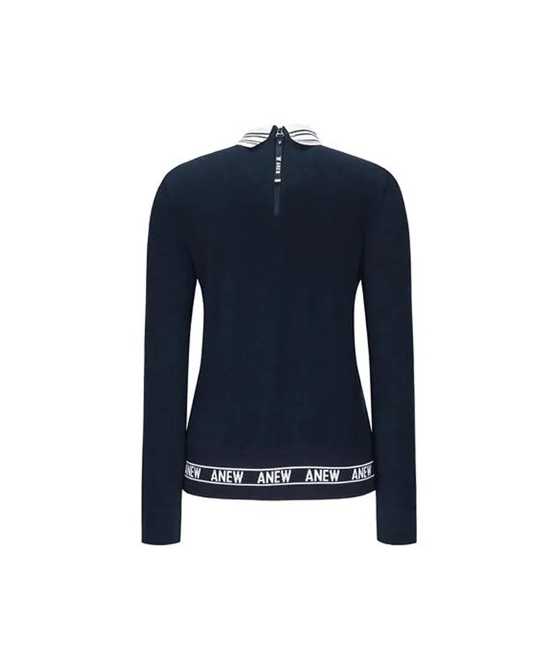 Women's Boucle Embo Logo L/TS - Dark Navy