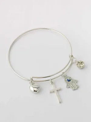 WOMEN'S FASHION GOLD & SILVER MULTI CHARMS BRACELET
