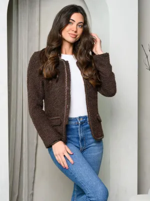 WOMEN'S LONG SLEEVE OPEN FRONT BLAZER