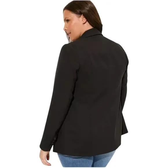 Women’s Plus Soho Studio Refined Black Crepe Blazer
