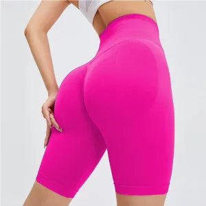 Women's Seamless High Waist Hip Push Up Yoga Shorts - Scrunch Fitness Gym Workout Shorts, Butt Lifting Leggings Short