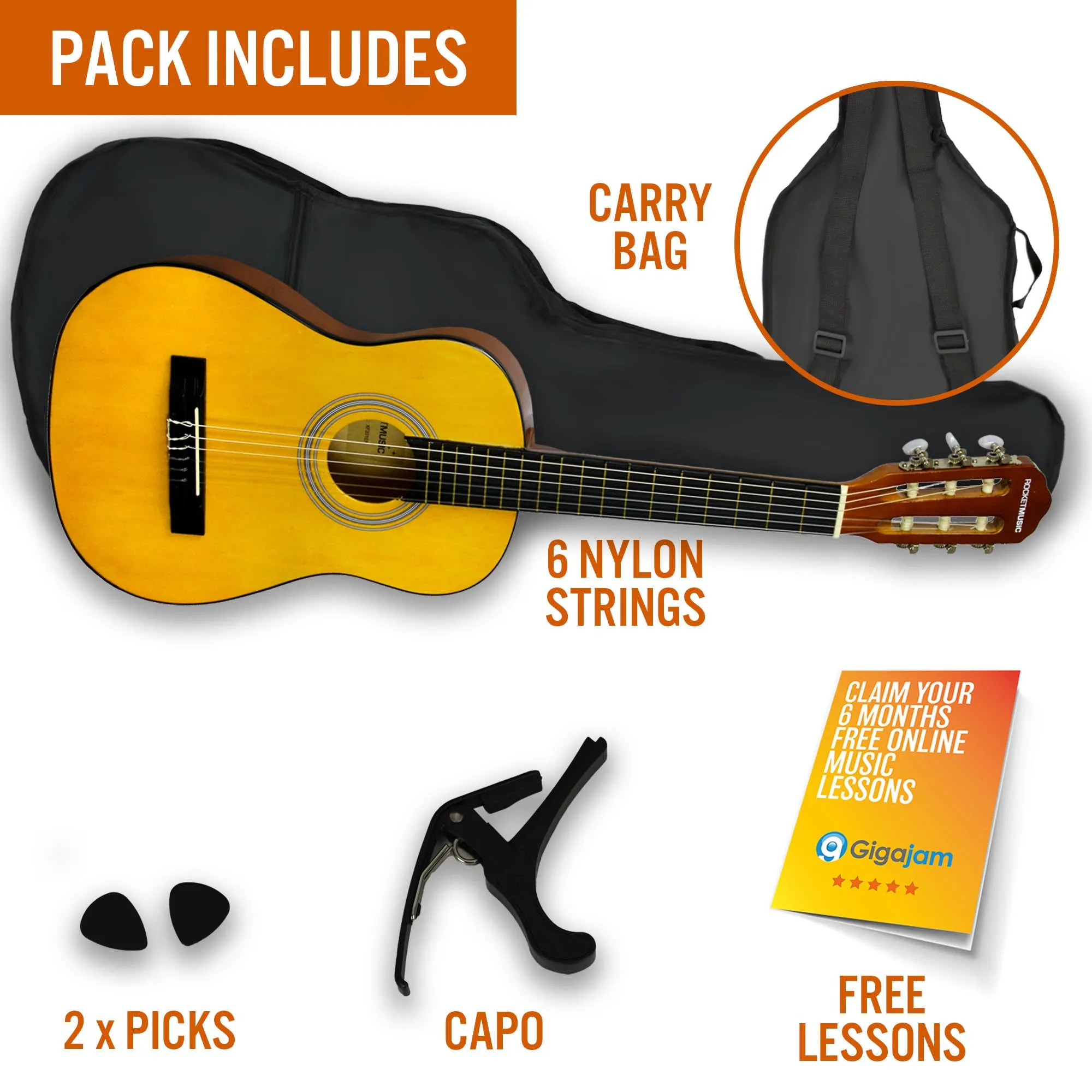 XF 1/2 Size Classical Guitar Starter Pack