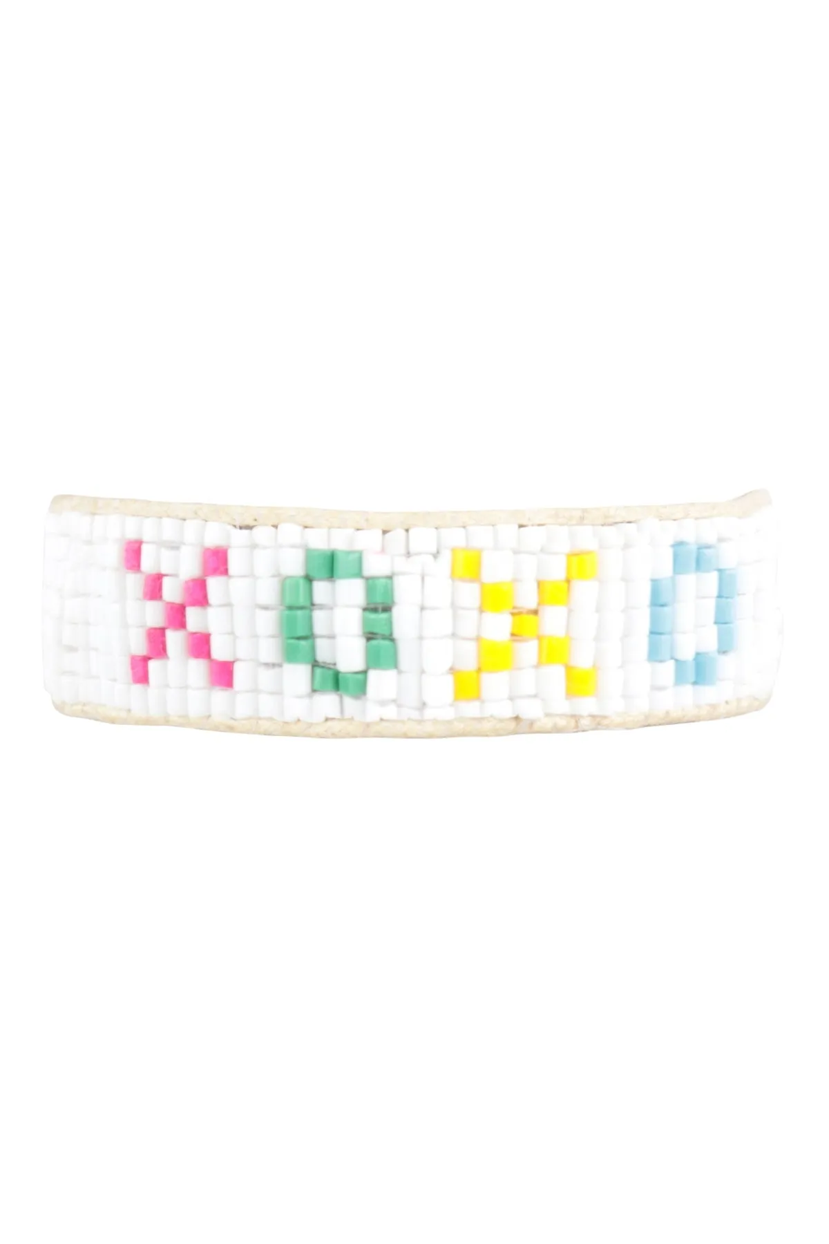 XOXO SEED BEADS PULL TIE BRACELET