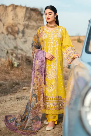 Y-609  |  Ramsha Riwayat Luxury Lawn Vol 7 Collection | Unstitched Lawn Embroidered Suits