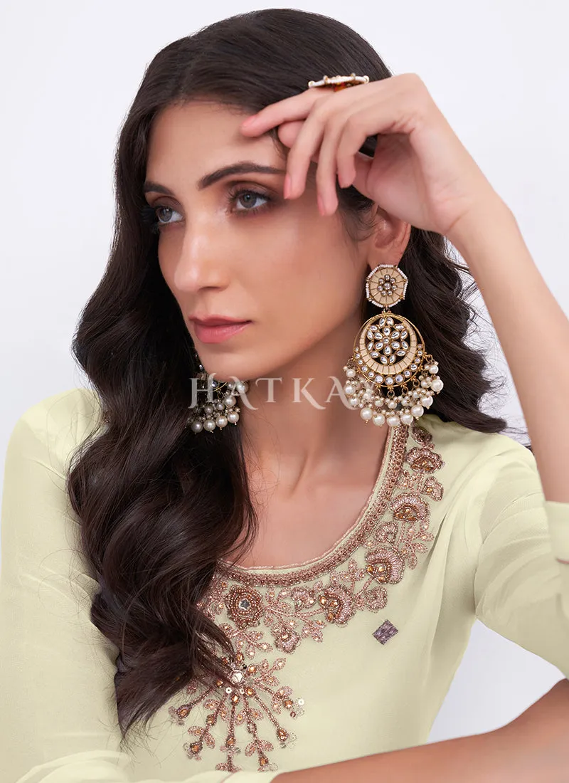 Yellow Sequence Embroidery Traditional Gharara Style Suit
