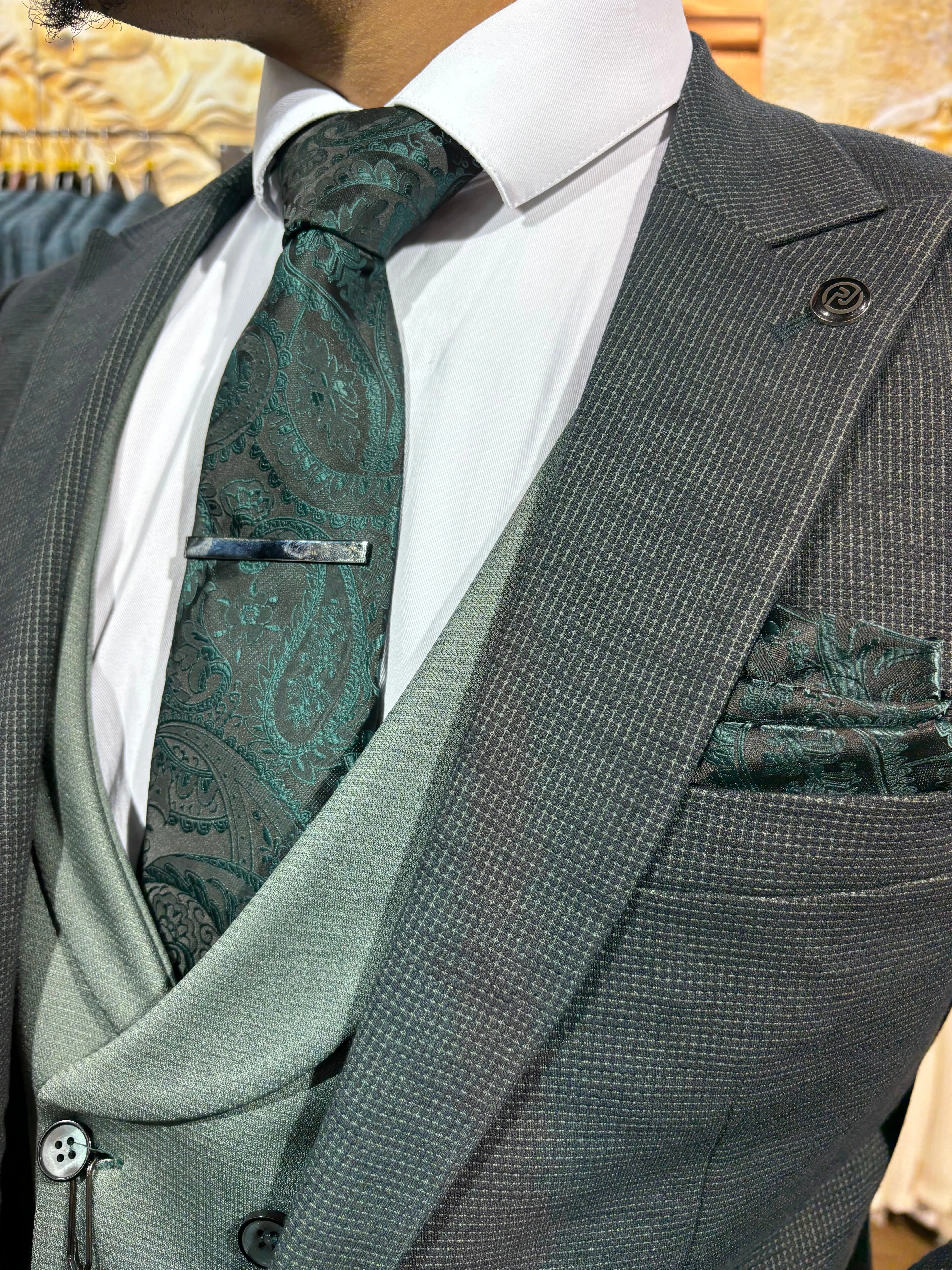 Zenyatta - Two Tone Green 3 Piece Suit