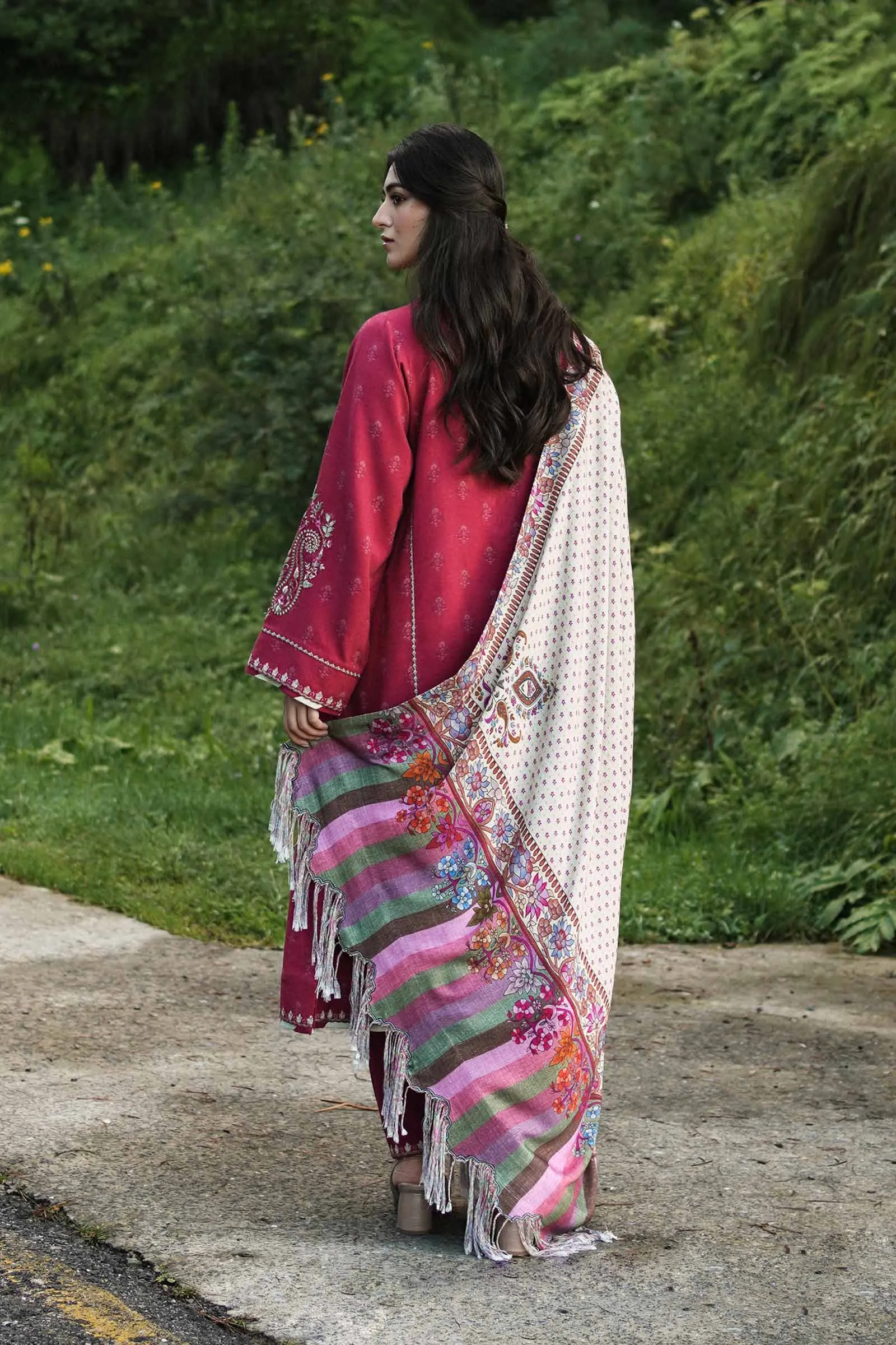 ZW22-3B | Zara Shahjahan Coco Winter Collection 2022 | Unstitched Embroidered Khaddar Linen  Suits